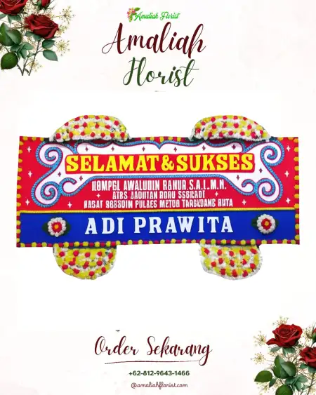 Papan Bunga Ucapan Selamat Cawan